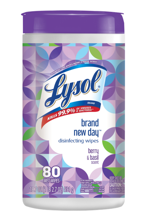 LYSOL Disinfecting Wipes  Brand New Day  Berry  Basil Discontinued Oct 2019
